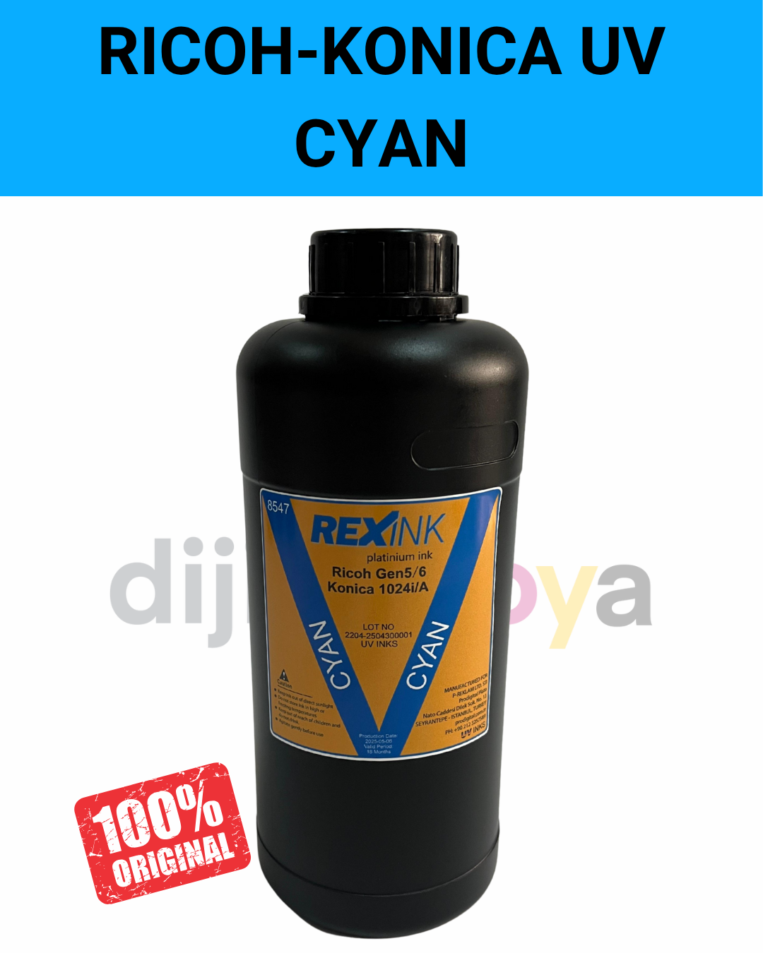 Rexink UV Boya – Ricoh Gen5/6 & Konica 1024i/A Uyumlu